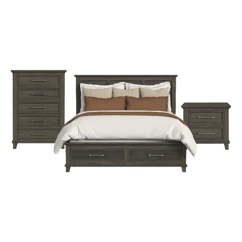Picket House Furnishings Henrik King Storage 3PC Bedroom Set in Gray