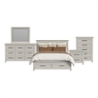 Picket House Furnishings Henrik King Storage 5PC Bedroom Set in Ivory