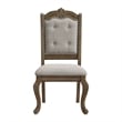 Picket House Furnishings Denali Dining Side Chair Set w/ Beige Fabric in Walnut
