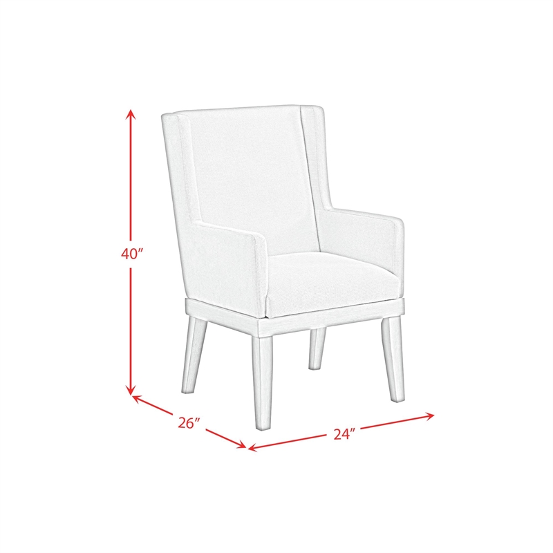 Picket House Furnishings Rhiannon Dining Arm Chair Set in Antique White