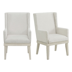Picket House Furnishings Rhiannon Dining Arm Chair Set in Antique White
