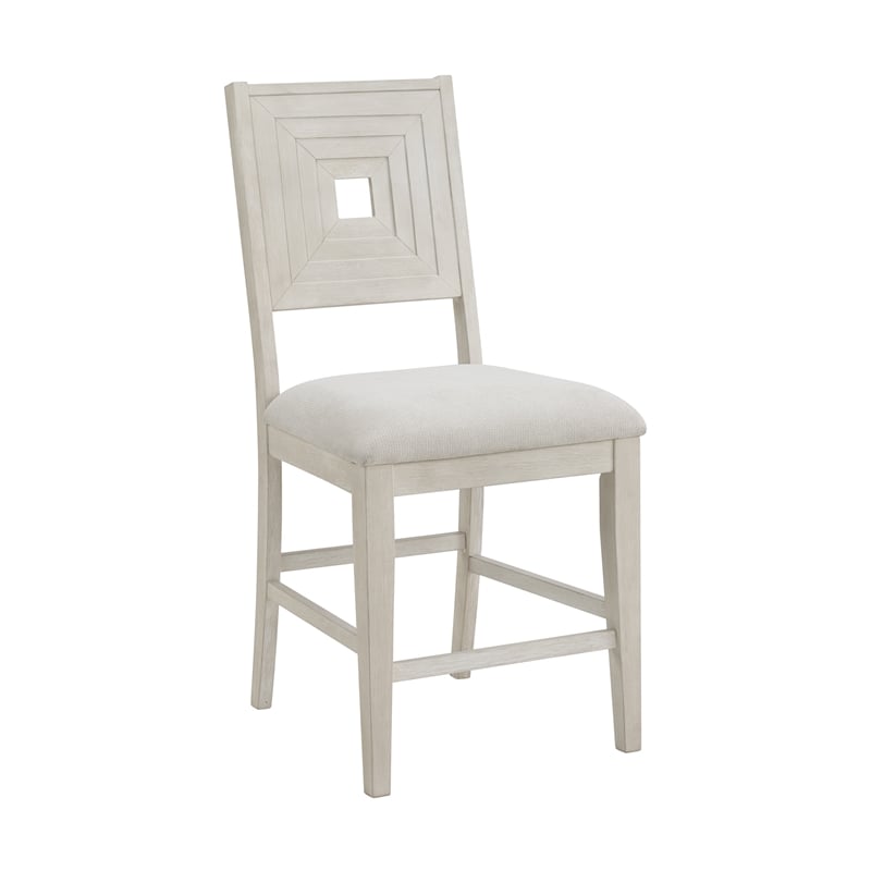 Picket House Furnishings Rhiannon Counter Side Chair Set in Antique White