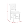 Picket House Furnishings Rhiannon Counter Side Chair Set in Antique White
