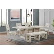 Picket House Furnishings Rhiannon 6PC Standard Height Dining Set - Antique White