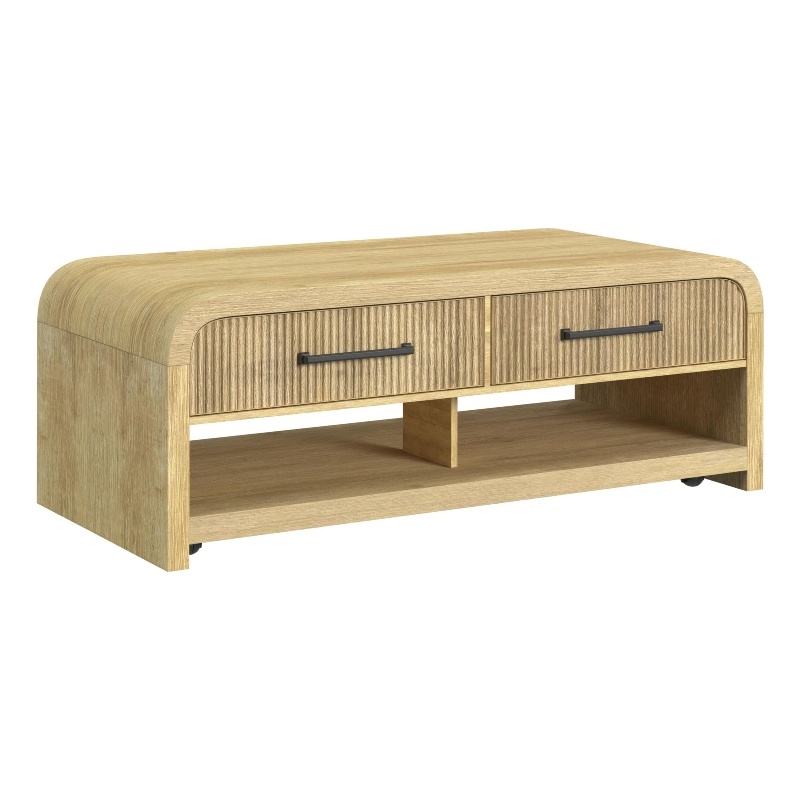 Picket House Furnishings Woodridge Coffee Table with Casters/Push Through Drawer