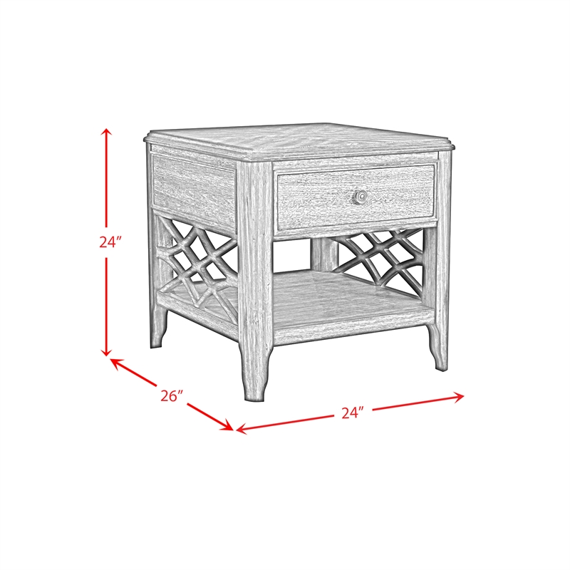 Picket House Furnishings Stark 3PC Occasional Table Set in Cherry