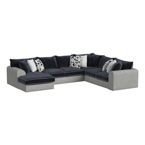 picket house furnishings drake 3pc sectional set in bentley ash/zaftig ebony
