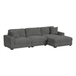 Picket House Furnishings Mesa Modular 3PC Sectional Set with RHF Chaise-Charcoal