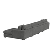 Picket House Furnishings Mesa Modular 4PC Sectional Set with RHF Chaise-Charcoal