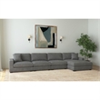 Picket House Furnishings Mesa Modular 4PC Sectional Set with RHF Chaise-Charcoal