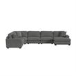 Picket House Furnishings Mesa Modular 6PC Sectional Set with RHF Chaise-Charcoal