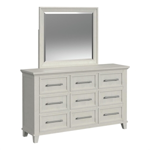 picket house furnishings henrik dresser and mirror set in ivory