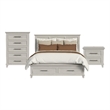 Picket House Furnishings Henrik King Storage 3PC Bedroom Set in Ivory