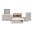 Picket House Furnishings Henrik Queen Storage 5PC Bedroom Set in Ivory