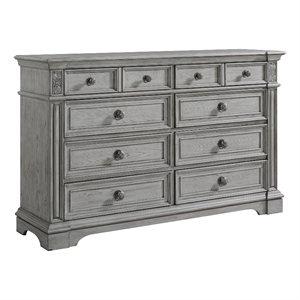 picket house furnishings brookstone 8-drawer dresser in aged grey