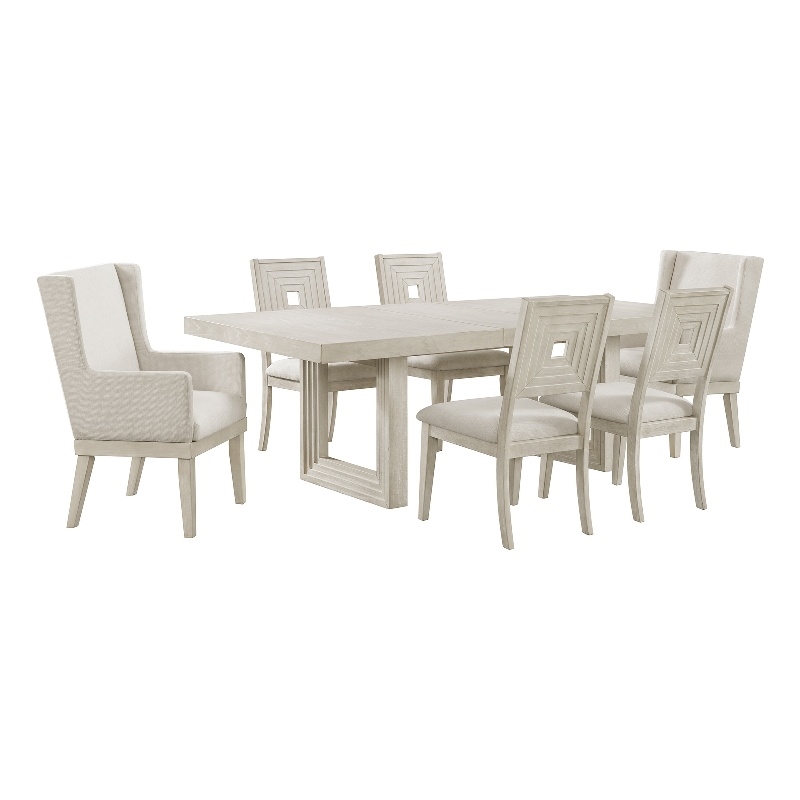 Picket House Furnishings Rhiannon 7PC Standard Height Dining Set - Antique White