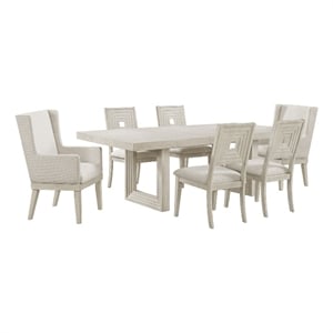 Picket House Furnishings Rhiannon 7PC Standard Height Dining Set - Antique White