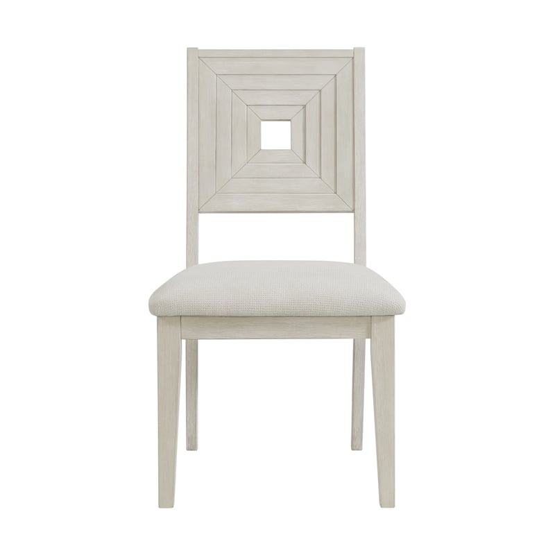 Picket House Furnishings Rhiannon Dining Side Chair Set in Antique White