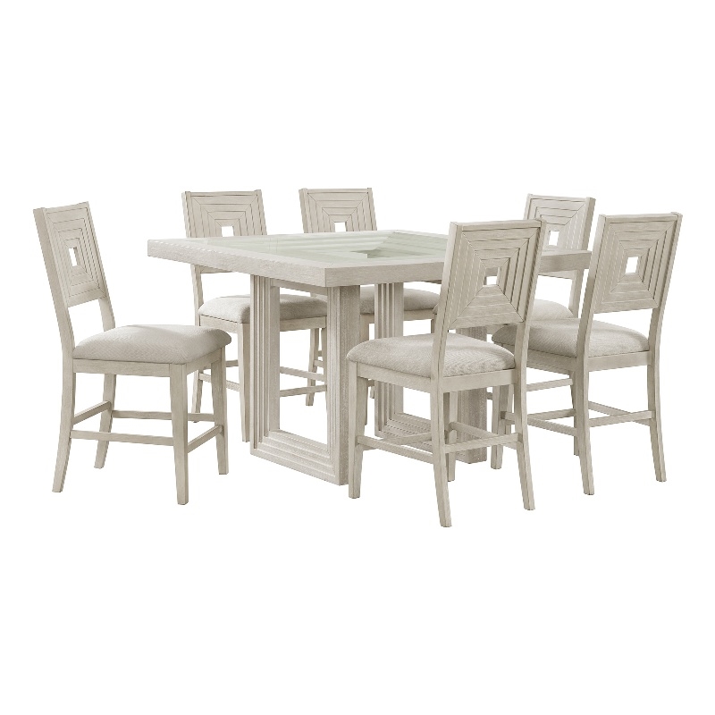 Picket House Furnishings Rhiannon 7PC Square Counter Height Dining Set