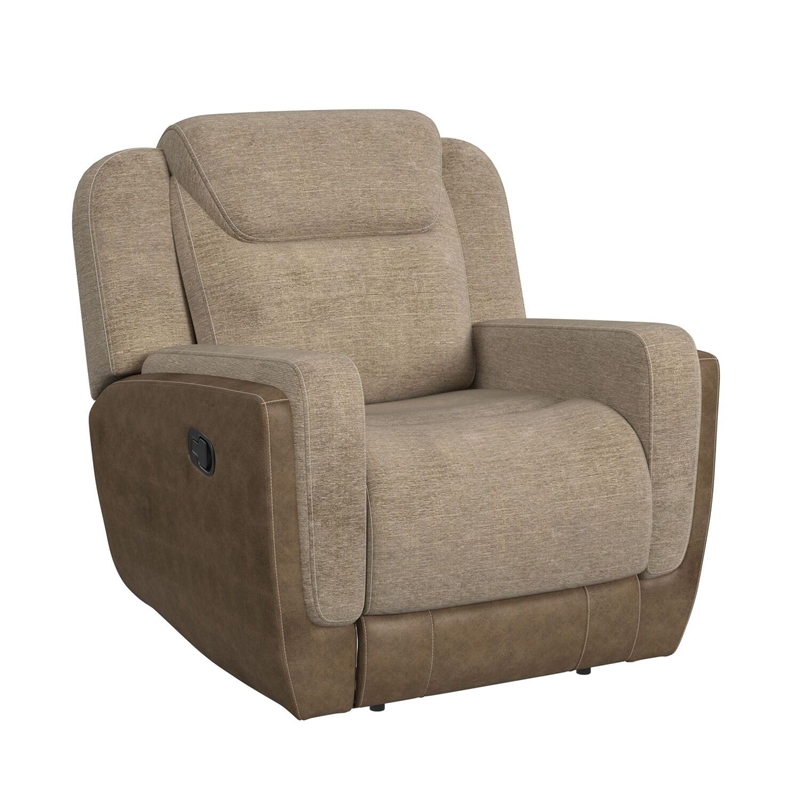 Picket House Furnishings Viper  Motion Glider Recliner in Rancho Beige