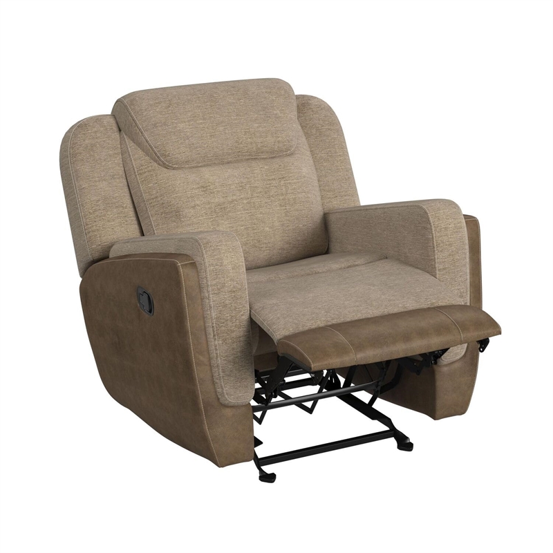 Picket House Furnishings Viper  Motion Glider Recliner in Rancho Beige