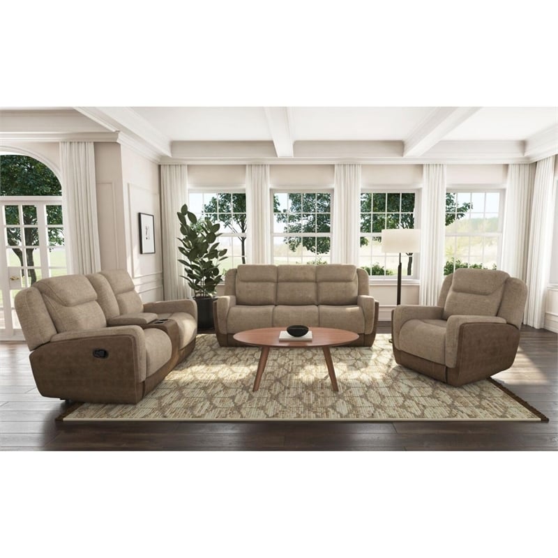 Picket House Furnishings Viper Motion Sofa in Rancho Beige