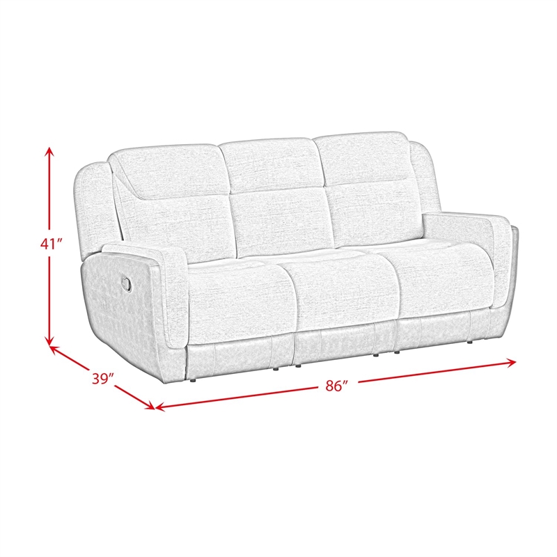Picket House Furnishings Viper Motion Sofa in Rancho Gray