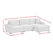 Picket House Furnishings Mesa Modular 3PC Sectional Set with RHF Chaise - Stone