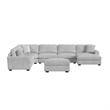 Picket House Furnishings Mesa Modular 7PC Sectional Set with RHF Chaise - Stone