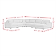 Picket House Furnishings Mesa Modular 7PC Sectional Set with RHF Chaise - Stone