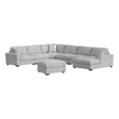 Picket House Furnishings Mesa Modular 7PC Sectional Set with RHF Chaise - Stone