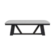 Picket House Furnishings Pinnacle Dining Bench with Light Gray Fabric - Charcoal
