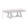 Picket House Furnishings Pinnacle 7PC Standard Height Dining Set in Charcoal