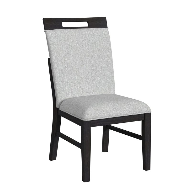 Picket House Furnishings Pinnacle Dining Side Chair Set in Charcoal