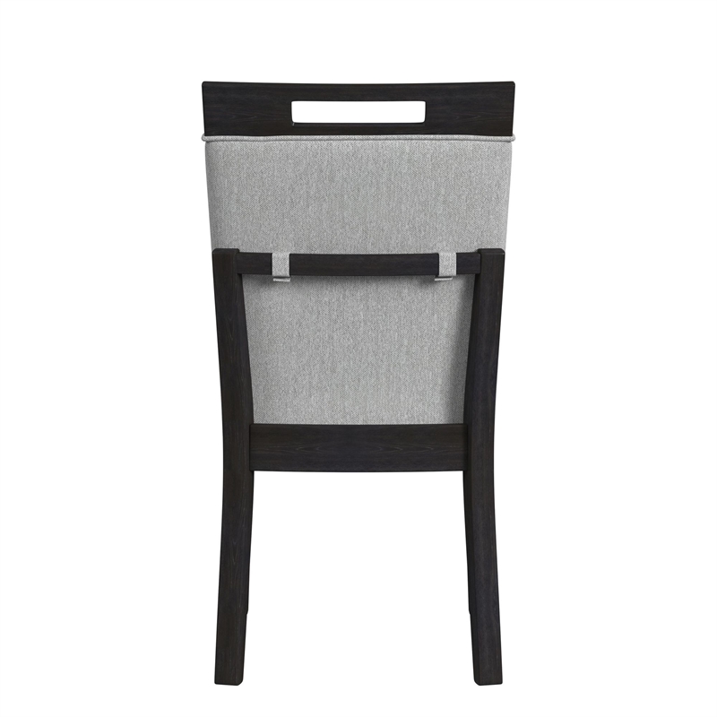 Picket House Furnishings Pinnacle Dining Side Chair Set in Charcoal