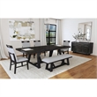 Picket House Furnishings Pinnacle Dining Side Chair Set in Charcoal