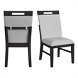 Picket House Furnishings Pinnacle Dining Side Chair Set in Charcoal