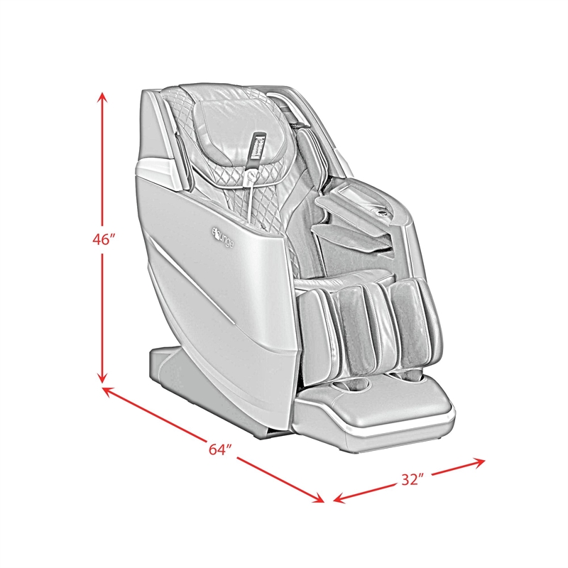 Picket House Furnishings Soothe Massage Chair in Black PU (Single Pack)