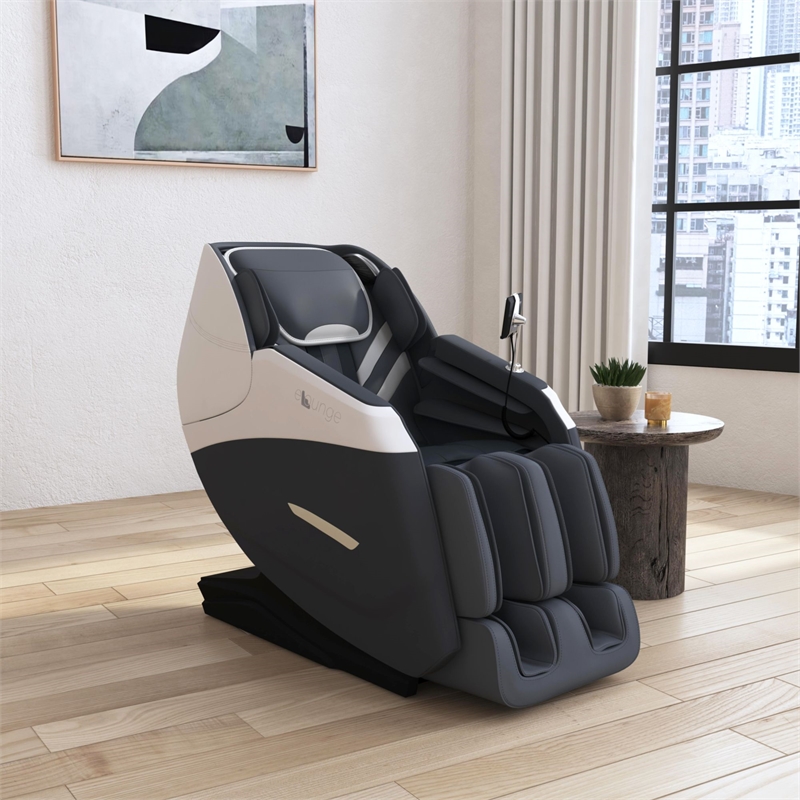 Picket House Furnishings Crescendo Massage Chair in Charcoal PU