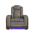 Picket House Furnishings Niven Power Motion Recliner in Rocky Gray/Brown