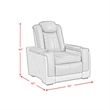 Picket House Furnishings Niven Power Motion Recliner in Rocky Gray/Brown