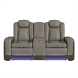 Picket House Furnishings Niven Power Motion Loveseat in Rocky Gray/Brown
