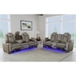 Picket House Furnishings Niven Power Motion Loveseat in Rocky Gray/Brown