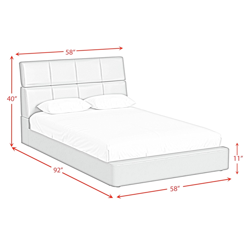 Picket House Furnishings Booker Full Transformer Bed with Electronic in Gray PU