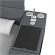 Picket House Furnishings Booker Nightstand with Electronic Features in Gray PU
