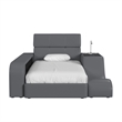 Picket House Furnishings Booker Twin Transformer Bed with Electronic in Gray PU