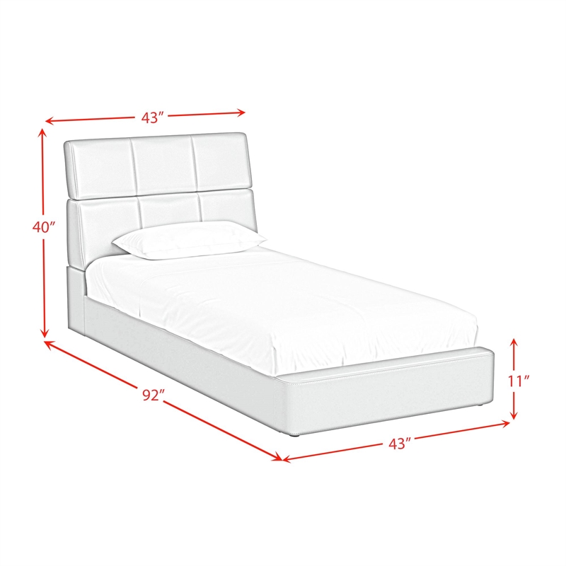 Picket House Furnishings Booker Twin Bed in Grey PU