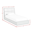 Picket House Furnishings Booker Twin Bed in Grey PU