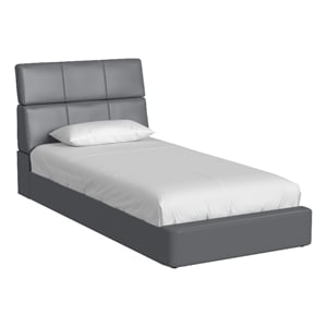 Picket House Furnishings Booker Twin Bed in Grey PU