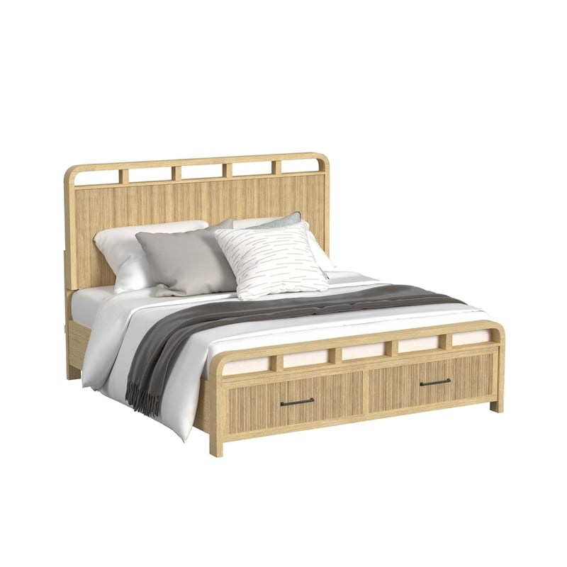 Picket House Furnishings Woodridge King Storage 5PC Bedroom Set in Natural